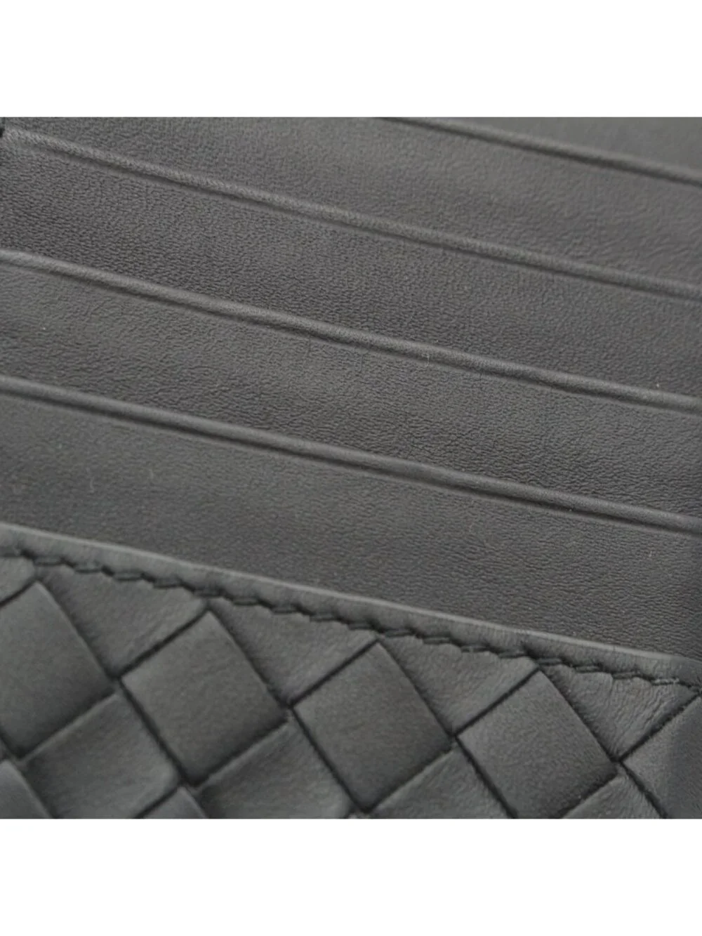 Bottega Veneta Leather Intrecciato Fragment Case Card Black